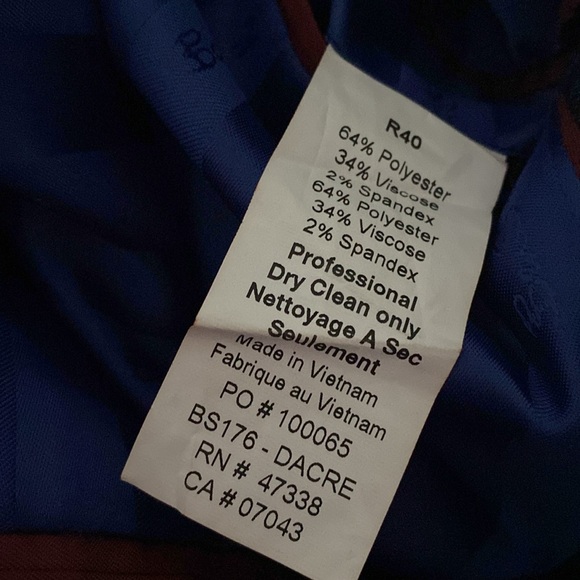 NWOT Ben Sherman Dacre Navy Blue Check Jacket R40 - Picture 2 of 2